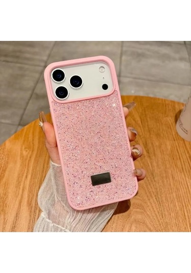 Apple, Uyumlu iPhone 17 Pro Max Sw İnce Taşlı Premium Kılıf Çok Renkli