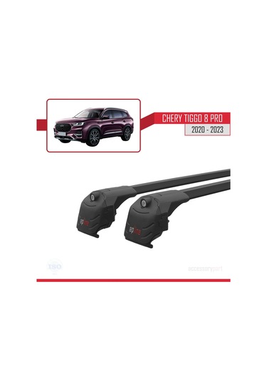 Chery Tiggo 8 Pro 2020 Sonrası İle Uyumlu Ace-2 Ara Atkı Tavan Barı Siyah