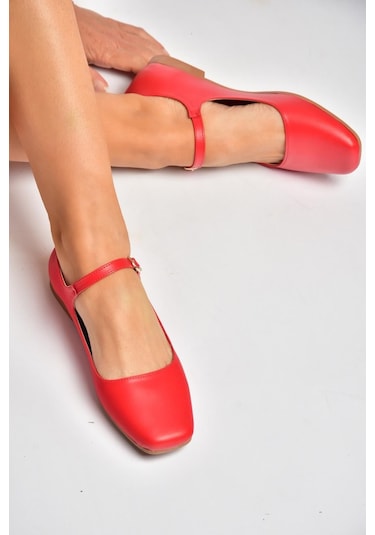 Fox Shoes S726252509 Kırmızı Kadın Babet
