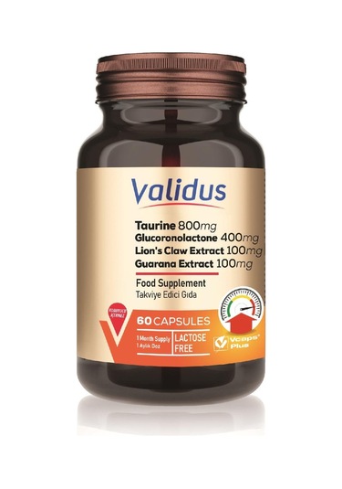Validus Taurine Glucoronolactone Lion's Claw Extract Guarana Extract 60 Kapsül