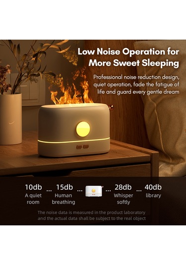 Ximistore9 Yeşil Usb Aromalı Nemlendirici - Simülasyon Alev Efekti, 3 Renk Ambiyans Lambası, Ultrasonik Atomizasyon, Akıllı Su Seviyesi Kontrolü