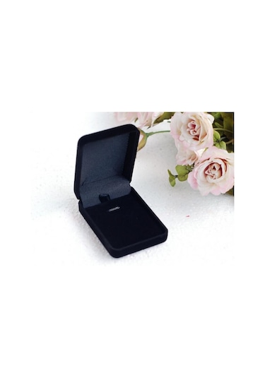 Kadife Siyah Hediye Kolye Kutusu Tkt06 Siyah
