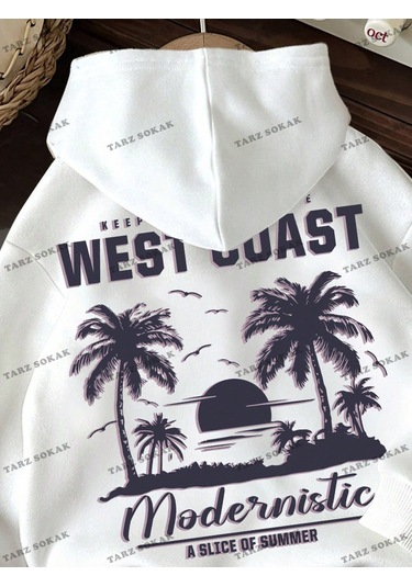 Y2k Trend Sezon Unisex Retro Sweatshırt Kapşonlu Kod 1791 Trz1826 Beyaz