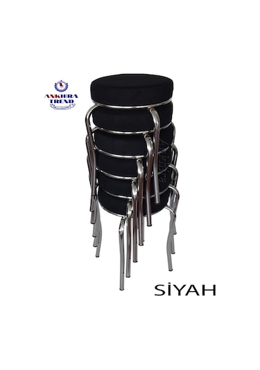 Tabure (Krom Ayaklı) (6 Adet) - Mutfak Balkon Taburesi