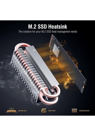 Boatshop1 Cutworm M2 2280 Ssd Soğutucu Gümüş Termal Pasta Dahil Nvme Ssd Isı Buharlaması Dayanıklı İnşaat