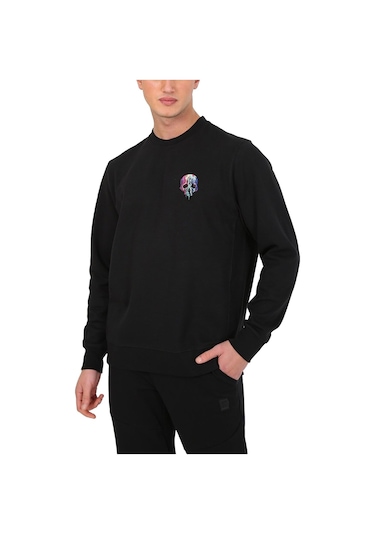 Esqudo Skull Erkek Sweatshirt ESWTP0001  Siyah