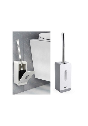 Sones Mengnı Emiş Duvar Uzun Saplı Tuvalet Fırçası Saklama Kutusu Banyo Temizleme Kiti
