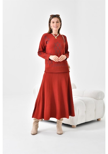 Ftz Women Kadın Etekli Takım Kiremit 20559-kiremit Kiremit