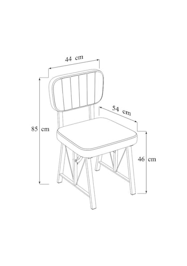 Hayat 70x110 Atlantik Mutfak Masası, Mutfak Masası Takımı, Yemek Masası, 2 Sandalye 1 Bench - Lacivert Krem