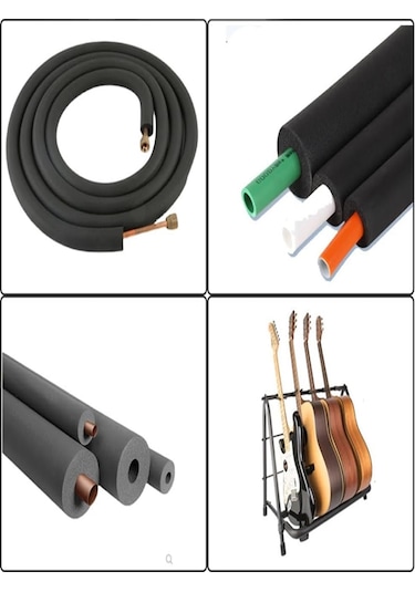 Kauçuk Boru İzolasyonu 1/2" İç Çap 22mm, 13mm Kalınlık, 2mt Boy