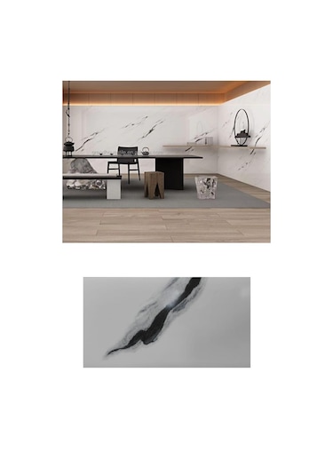 Yapışkanlı 1adet 30x60cm Siyaha Alaca Mermer Desenli Esnek Banyo Wc Duvar Paneli Kağıdı Bs8079-b