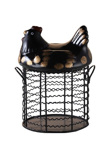 Suntek Vintage Tel Sepet Kulplu Yumurta Çiftlik Tarzı Depolama Stil 4 Diğer