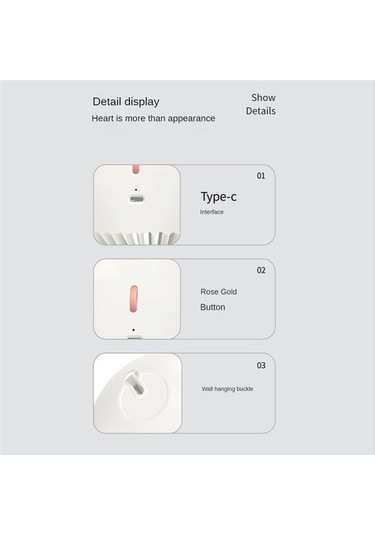 Usb Masaüstü Masa Fanı Duvara Monte Asılı Tavan Vantilatörü Ayarlanabilir Açı Taşınabilir Fan Yaz Ev Hava Soğutucu Fan-a 4336 Renkli
