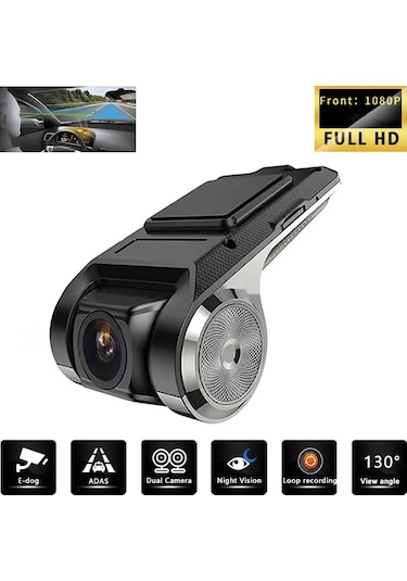 Hd Dash Cam Arabası Usb Adas Dvr Çift Lensli Kamera Videosu Android Için Özel Single Lens None