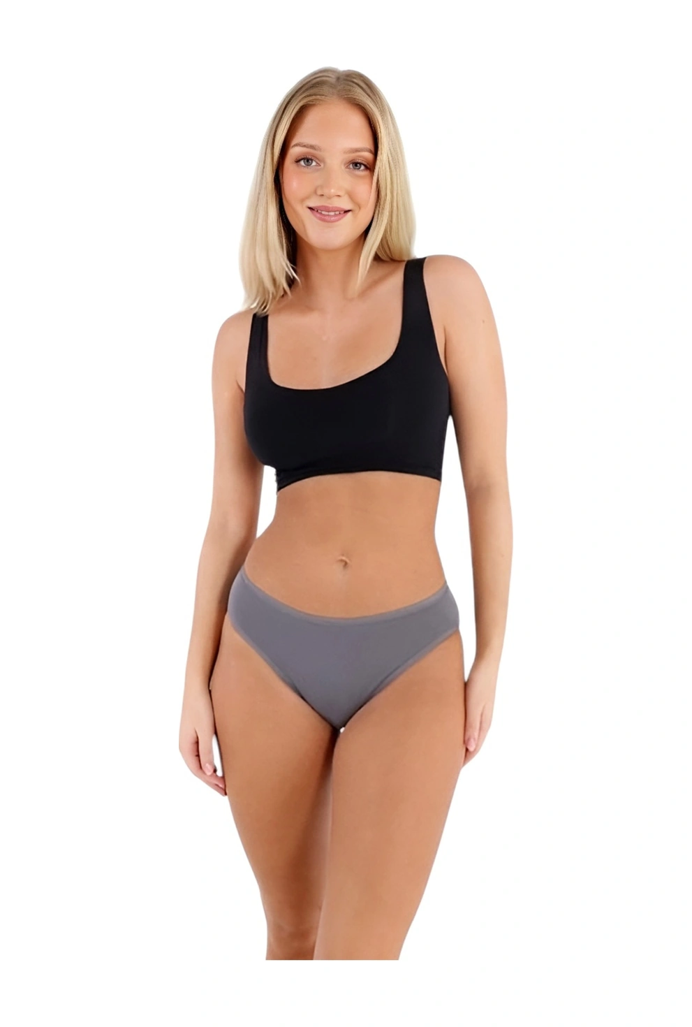 Tezzgelsin Kadın Pamuklu Penye Süprem Kumaş Bikini Külot Kadın Bikini Külot 6 Adet Gri