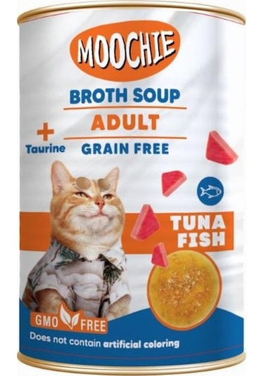 Moochie Ton Balıklı Tahılsız Et Suyu Yetişkin Kedi Çorbası 135 ML