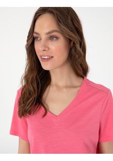 Pierre Cardin Kadın Pembe Tişört 50301461-vr041 Pembe