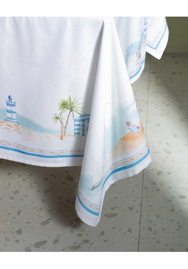 Lazule Masa Örtüsü - Açık Mavi/bej - 150x200 Cm 8684427277843 Çok Renkli