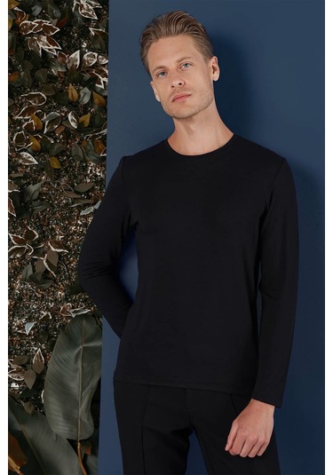 Ts 870 Slim Fit Siyah Spor T-shirt Siyah