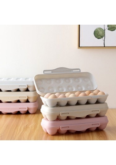Ximistore9 Pembe 12 Hücreli Yumurta Saklama Kutusu, Kırılmaya Dayanıklı, Kapaklı, Klipsli, Stokta, Buzdolabı İçin Yumurta Muhafaza Aleti Diğer
