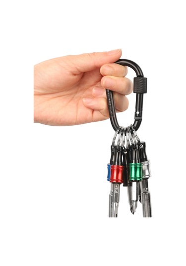 Youmex 1/4 İnç Altıgen Şaftlı Alüminyum Vidalı Uç Tutucu - 6 Renk Seçenekli Taşınabilir Anahtarlık Adaptörü