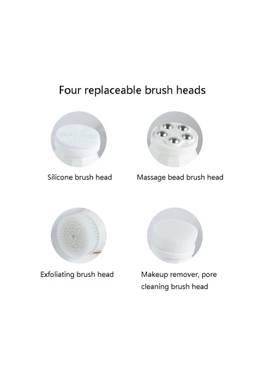 Sones Çok Fonksiyonlu Yüz Temizleme Makinesi Güzellik Masajı Silikon Yüz Temizleme Makinesi Yeşil