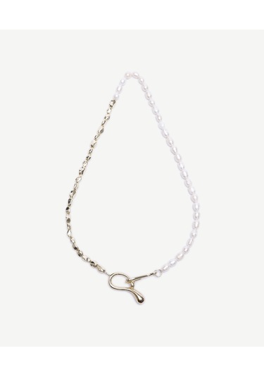 Yargıcı İnci Detaylı Kolye 25kkbj8080x 002 Beyaz