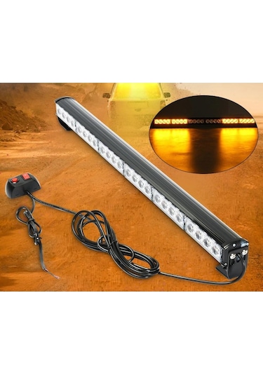 Kepçe Traktör Off Road Led Çakar Lamba Sarı + Sarı 6 Fonksiyonlu