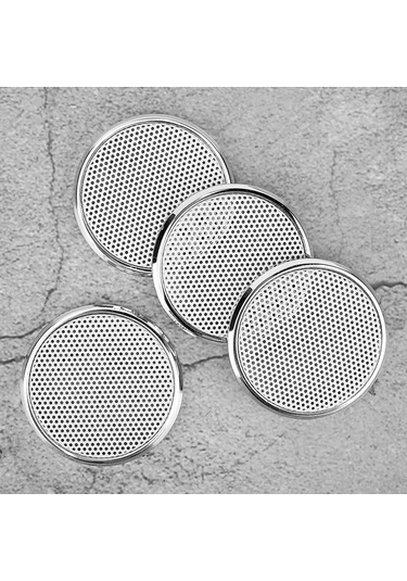 Geeroyoo Araba Hoparlörü Koruyucu Kafesleri - 1 İnç Plastik Çerçeve, Elektroplated Beyaz, 4 Adet - Ses Geçirimi İyi, Deformasyona Dayanıklı