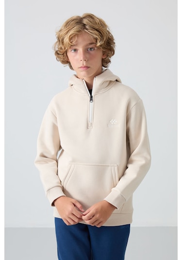 Tommy Life Bej Pamuklu Kalın İçi Tüylü Yumuşak Dokulu Standart Fit Nakışlı Erkek Çocuk Sweatshirt - 11244 Bej Tommy Life Bej Pamuklu Kalın İçi Tüylü Yumuşak Dokulu Standart Fit Nakışlı Erkek Çocuk Sweatshirt - 11244 Bej