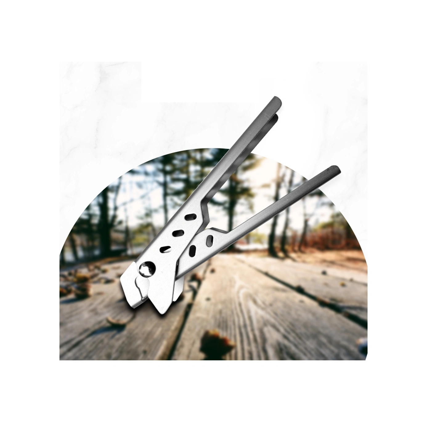 Moveevo Alüminyum Tencere Tutucu - Isıtaşlı Tabak, Kase, Tencere Taşıma Aracı - 12.5x3 Cm - 33g Gümüş