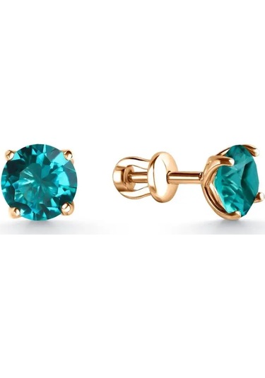 Gold Plaza Jewelry 925 Ayar Gümüş Puşet Küpeler 145531954 Turuncu