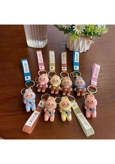 Novahub Labubu Sevimli Küçük Koyun Anahtarlık, Öğrenci Sırt Çantası Kolye, Zarif Küçük He 8, Moda Pvc Keychain