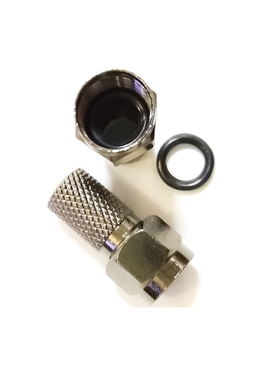 Multibox F Connector Siyah Contalı Rg6U4 Kablo için 100 Adet