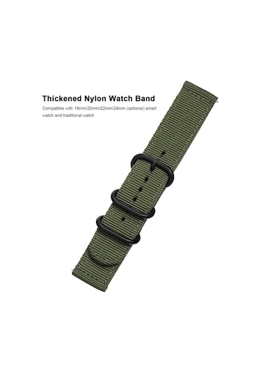 Konesam 18mm Turuncu Nilon Kumaş Saat Kordonu - Evrensel Kullanimlı Kanca Tipi Saati Takimlari