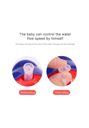 Sones Bebek Su Besleme Şişesi Pipetli Taşınabilir Karikatür Saklama Bardakları Spor Şişeleri Bebek Besleme Bardakları Mavi