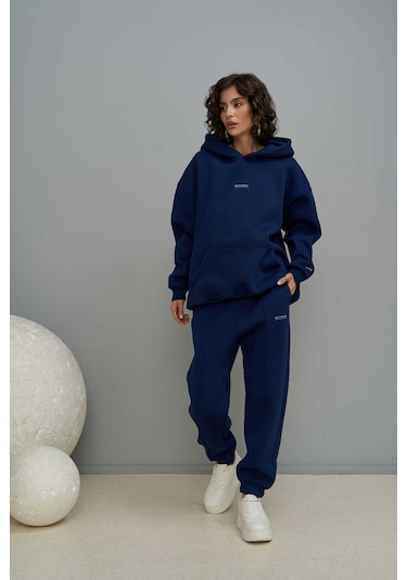 Mai Collection Mai Studios Co. Minimal Baskı Lacivert Eşofman Takım Lacıvert