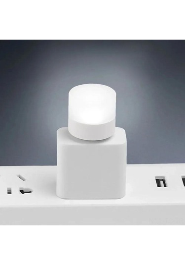 Skycity 10'lu Paket Usb Led Gece Lambası - 5v 1a, 80-100 Lumens, Sıcak & Soğuk Beyaz Işık, Dayanıklı Abs+pc, Ev Ve Seyahat İçin Beyaz