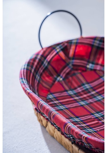 Rustika Nomia Hasır Oval Ekmek Sepeti - 32 Cm Renkli