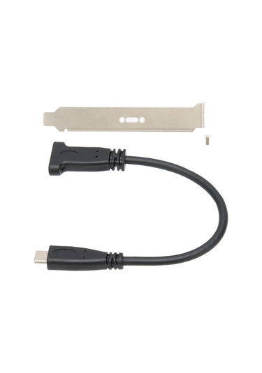 Usbc Usb3.1 Typec Erkek - Dişi Uzatma Kablosu Adaptör Kablosu Metal Panel Montaj Vidası İle