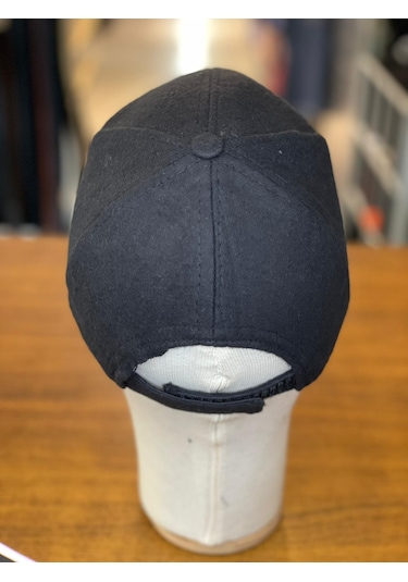 Kaşe Yünlü Kumaş Kışlık Cap Şapka Siyah