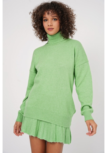 Bigdart 15891 Kazak Etek Triko İkili Takım - E. Yeşil