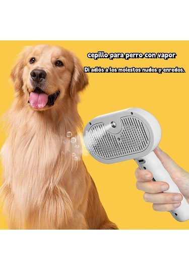 Hombey Mascota Tüy Kaldırıcı Sprey Çekiç - Kedi Köpek Tüy Alıcı, Elektrostatik Azaltıcı, Usb Şarjlı, Beyaz