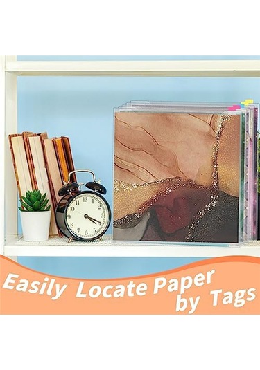 Anjiexun 12 Parçalı Scrapbook Kağıdı Saklama Kutusu Şeffaf