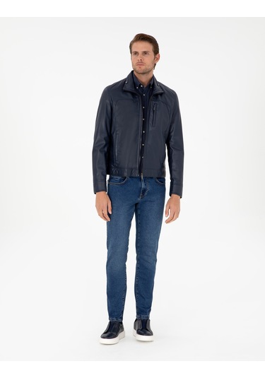 Pierre Cardin Erkek Lacivert Deri Mont-kaban 50300560-200 Lacivert