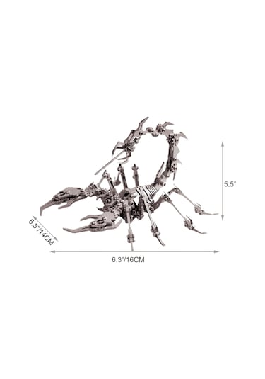 3d Metal Akrep Modeli Mekanik Tasarım, Premium Masaüstü Dekor & Koleksiyon Figürü