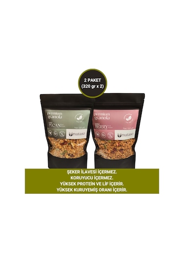 Nutaso Pecan Granola 320 G + Berry Granola 320 G