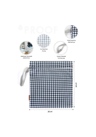 Proof Kirli Temiz Çantasi Dama Denim Çok Renkli