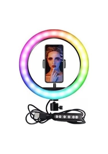 10 İnç Profesyonel Rgb Ring Light Seti Halka Işık Ve Tripod