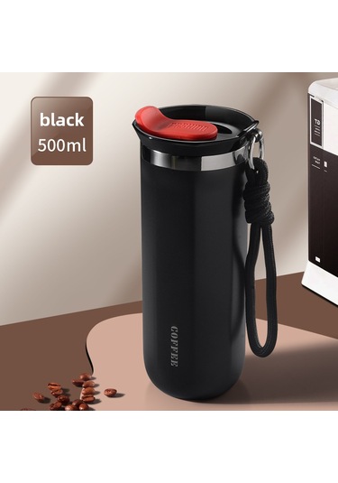 Fosenze 304 Paslanmaz Çelik Isı Yalıtımlı Kupa - 6-12 Saat Isı Tutma - 350-500ml - Siyah - Öğrenci & Kadınlar İçin Şık Kafe Fincanı Diğer